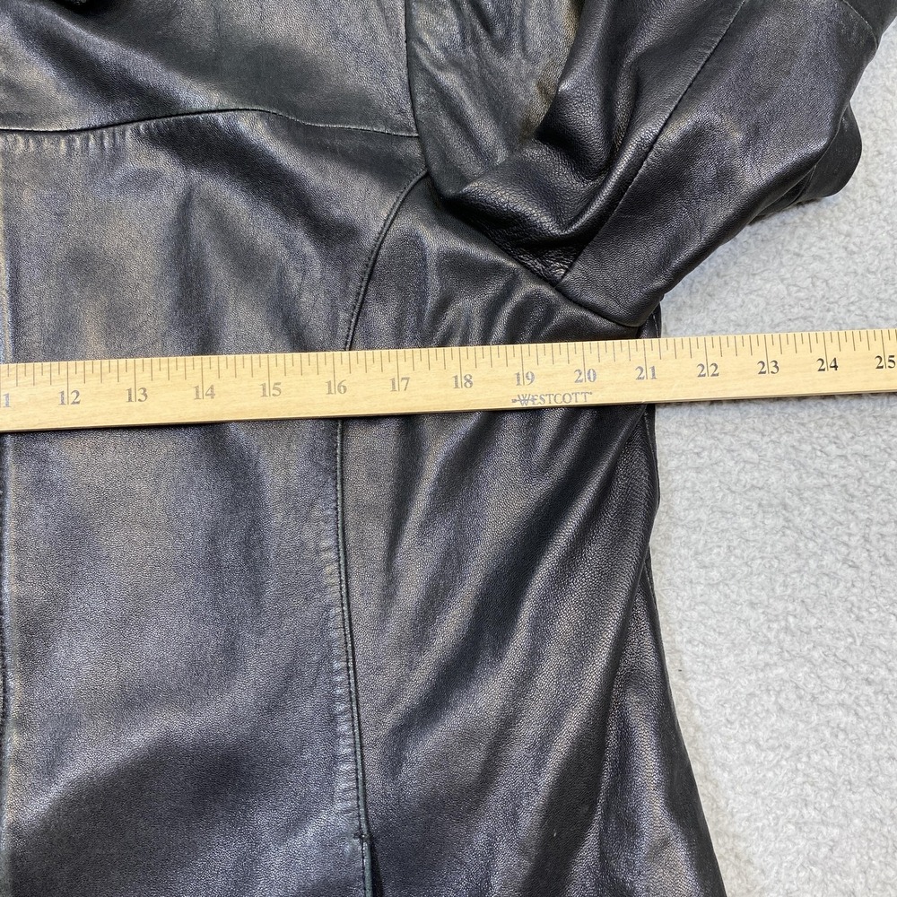 Preston & York Leather Jacket Womens‎ Large Genuine Lambskin Zip Pockets Classic - Picture 4 of 7